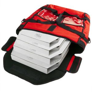 CityBAG - Isotherme zak 40 x 40 x 16 cm rood voor het bezorgen van maaltijden en het bestellen van eten