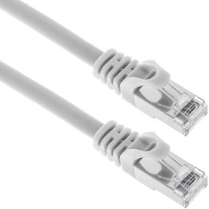 BeMatik - Ethernet netwerkkabel LAN FTP RJ45 Cat.6a wit 1m