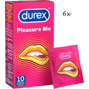 Durex Condooms - Pleasure max (=Pleasure Me) - 60 Stuks (6x10st) - Met Ribbels en Nopjes - Discreet Verpakt