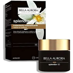 Bella Aurora Crema Facial de Día Anti-Edad 60+ Años SPF 20, 50 ml Anti-manchas, Anti-Arrugas y Despigmentante | Efecto Lifting | Ácido Hialurónico | SPLENDOR 60