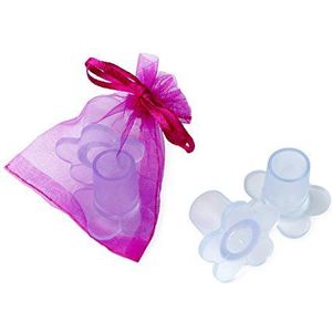 Mopec Fuchsia Bloemenhielbeschermer, 4 stuks, mat blauw, 4,00 x 6,00 x 4,00 cm, 4 stuks