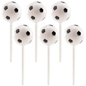 dekora 302057 Topper voor taartdecoratie en voetbalballen, meerkleurig, D 2,3 cm