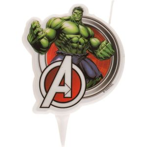 Dekora 346221 Hulk 2D Avengers kaars voor decoratie, meerkleurig, 2 x 7 x 15 cm