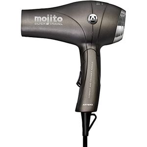 Artero Mojito Reis-haardroger, opvouwbaar, met diffuser, mondstuk en zak, 1000 W vermogen, zilver