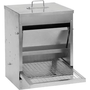 Gaun Pluimvee voerstation – Exclusief voor kippen – Voer tot 10 kg – Gegalvaniseerd metaal – 30x29x41.5 cm – 1 stuk