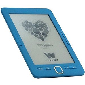 Woxter E-Book Scriba 195 Blue- E-book Reader 6"" (1024 x 758, E-Ink Pearl witter display, EPUB, PDF) Micro SD, bewaar meer dan 4000 pond, rubberen textuur, blauw