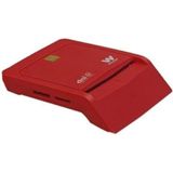 Woxter - Dni-combi-lezer - Elektronische ID-kaartlezer - Rood - USB 2.0