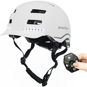 SMARTGYRO Smart Helmet White Pro, L, uniseks, volwassenen, wit