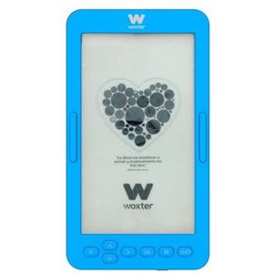 Woxter E-Book Scriba 195 S - 4,7 inch (960 x 540, parelwit display in e-LIK, epub, pdf) 4 GB, houdt meer dan 2000 boeken, kleur blauw