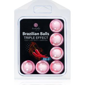 Secret play Brazilian 6 Balls Set Triple Effect Massage Olie 24 gr