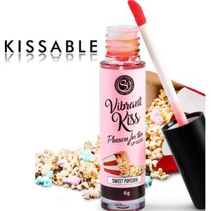 Secret Play Vibrant Kiss - Stimulerend Middel - Lip Gloss - Vibrerend Effect - Popcorn Smaak - 6gr