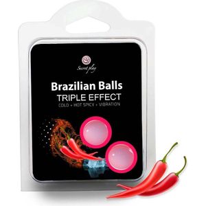 Secret play Brazilian 2 Balls Set Triple Effect Massage Olie 8 gr