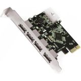 Approx - USB 3.0 - 4-poorts PCI-e Uitbreidingskaart - Volledige Hoogte - 5 Gbit/s