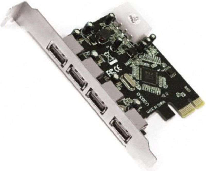 Approx - USB 3.0 - 4-poorts PCI-e Uitbreidingskaart - Volledige Hoogte - 5 Gbit/s
