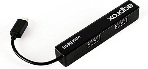 approx! APPHM4B - USB Hub - Zwart - 4 Poorten - USB 2.0 480 Mbps