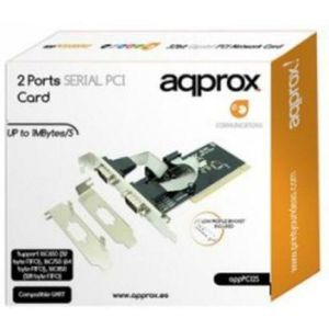 approx! APPPCI2S - PCI Kaart - Aluminium Zwart - 2 Seriële Poorten