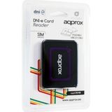 APPROX USB 2.0 extern, e- en smart card reader, zwart