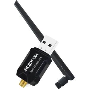 Approx - APPUSB600DA - Netwerkadapter - Zwart - USB - Dual-band ondersteuning