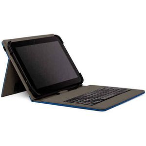 Nilox 9,7" TOT 10,5" USB TOETSENBORD CASE BLAUW NXFU003, Tablet toetsenbord, Blauw