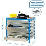 Simonrack Werkbank SIMONWORK BT5 BOX blau 6 Schubladen 91,0 x 61,0 x 84,2 cm