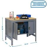 Simonrack Werkbank SIMONWORK BT0 grau 121,0 x 61,0 x 84,2 cm