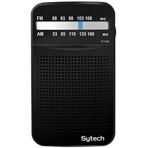 Sytech Am-FM zakradio, luidspreker, verticaal, zwart