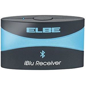 Elbe REC21IPBT Bluetooth-ontvanger om te koppelen, draadloze muziek, zwart/blauw