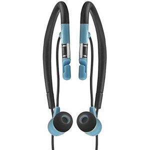 ELBE AU-009-DEP - Waterbestendige Sport In-Ear Koptelefoon Oordopjes - Zwart en Blauw