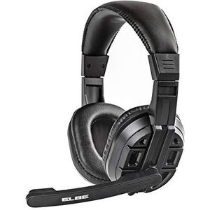 ELBE AU-630-GPC - hoofdtelefoon met microfoon, gaming-console en pc, verstelbaar, micro omnidirectioneel, kabel 1,8 m, zwart