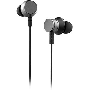 Elbe AU-P20-MIC in-ear hoofdtelefoon met kabel met microfoon, zwart/zilver