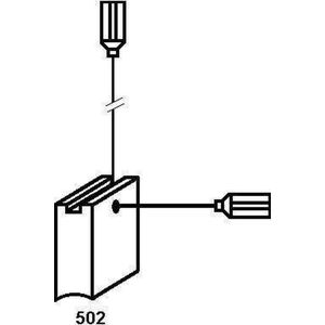 Koolborstel-set 1146 voor Bosch handgereedschap, met automatische stop