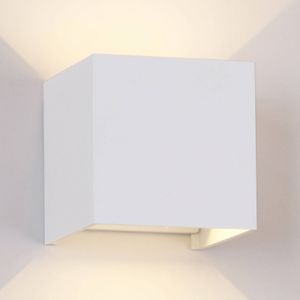 Mantra Iluminación LED buitenwandlamp Davos hoekig, wit