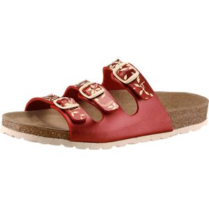 Dames Slippers in rood geprint