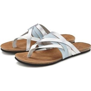 Sandaal - Blauw - Leer - Kurken Voetbed