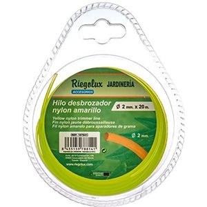 Riegolux 107641 bosmaaier, nylon, rond, geel, 2 mm x 20 m