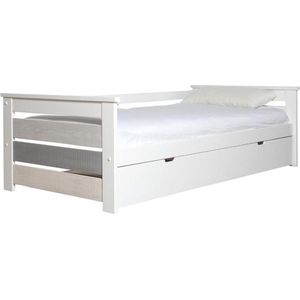 Onderschuifbed CELIANE - 2 x 90 x 190 cm - MDF - Wit L 198.5 cm x H 62 cm x D 105 cm