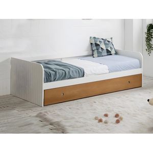 Onderschuifbed JULIETTE - 2 x 90 x 190 cm - Wit L 195.2 cm x H 60 cm x D 98 cm