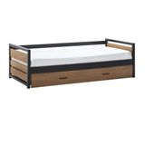 Vente-unique Uitschuifbed x 190 cm van mdf, grenen en metaal BOSTON L 200 cm x H cm x D.5 cm