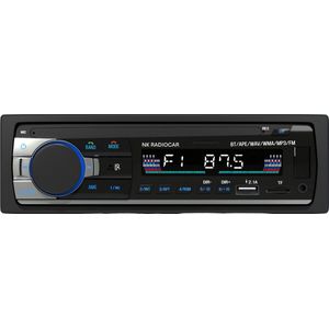 NK Auto - 1 DIN Autoradio met Bluetooth 4.0 - USB - IOS & Android Compatibel