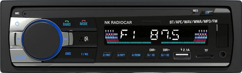 NK Auto - 1 DIN Autoradio met Bluetooth 4.0 - USB - IOS & Android Compatibel