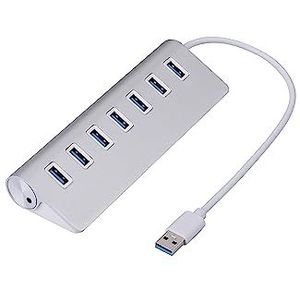 NK 6004181 station met 7 USB-poorten, 1 USB-uitgang + 7 ingangen, 80-130 MB/s, ingang DC5 V 2 A, met antislip basis