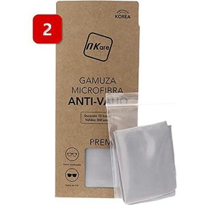 NK Anti-vacuüm reinigingsdoek voor alle soorten brillen (afstuderen of zonnebril), helmen, lenzen, levensduur tot 12 uur, herbruikbaar, voor maximaal 300 toepassingen (verpakking van 2)