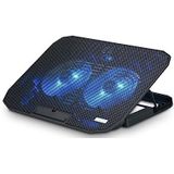 Laptop Koeler - Zwart - Kunststof - Met 2 USB Poorten