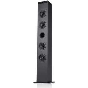 NK TWS verticale soundtoren (gelijktijdig geluid), Bluetooth 5.0, RMS, afstandsbediening, optische ingang, RCA, coax, AUX, USB, FM (compatibel: iOS en Android), zwart (1 stuk)