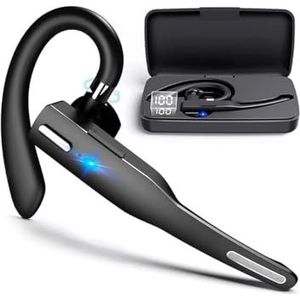 NK Draadloze Bluetooth Headset 5.0 + 450 mAh Oplaadkoffer - Handsfree Koptelefoon, Microfoon, Heldere Stemopname Technologie, 100 mAh Batterij; Zeer Licht Gewicht - Iphone en Android