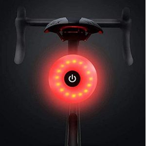 NK Led-achterlicht voor fiets, 5 lichtmodi, oplaadbaar, laadaansluiting DC 5 V, 1 A, micro-USB, IPX5, waterdicht, licht en duurzaam, eenvoudige installatie (compatibel met alle fietsen) (goud)