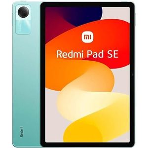 NK Redmi Pad SE tablet, wifi, 11 inch display, 4 GB/128 GB, FHD+ resolutie, 90 Hz beeldherhalingssnelheid, 8000 mAh batterij, kleur groen