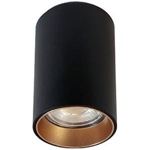 Wonderlamp W-T000041 plafondlamp in minimalistische stijl - Basic II voor woonkamer, slaapkamer, keuken, zwart, GU10 gloeilamp