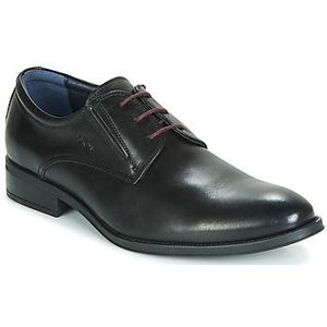 Fluchos Heracles 8410 Memory zwarte kledingschoen | premium kwaliteit rundleer schoen | vetersluiting | aangepaste rubberen bodem, zwart (zwart 000), 40 EU