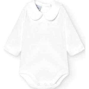 BABIDU Bodysuit met kraag van katoen, uniseks, baby, Wit.